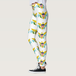 Leggings with flag of Virgin Islands, USA