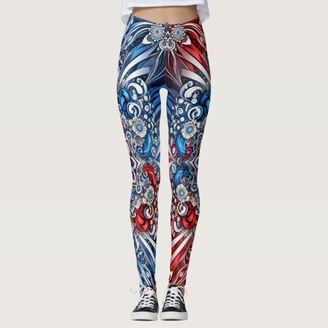 Leggings with French Colours design (Front)