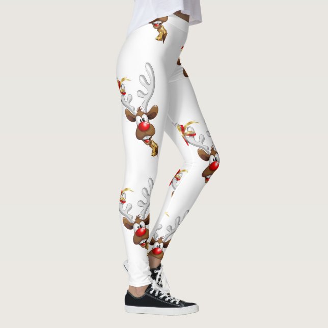 LEGGINGS WITH SILLY YET SWEET ****REINDEER**** (Right)