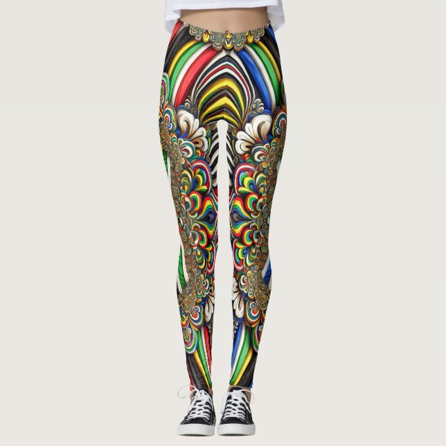 Leggings with South African Colours design (Front)