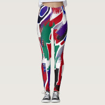 Leggings with strong colors