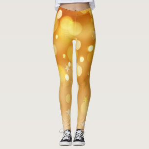 Leggings with Whimsical Multi-Colour Star Design