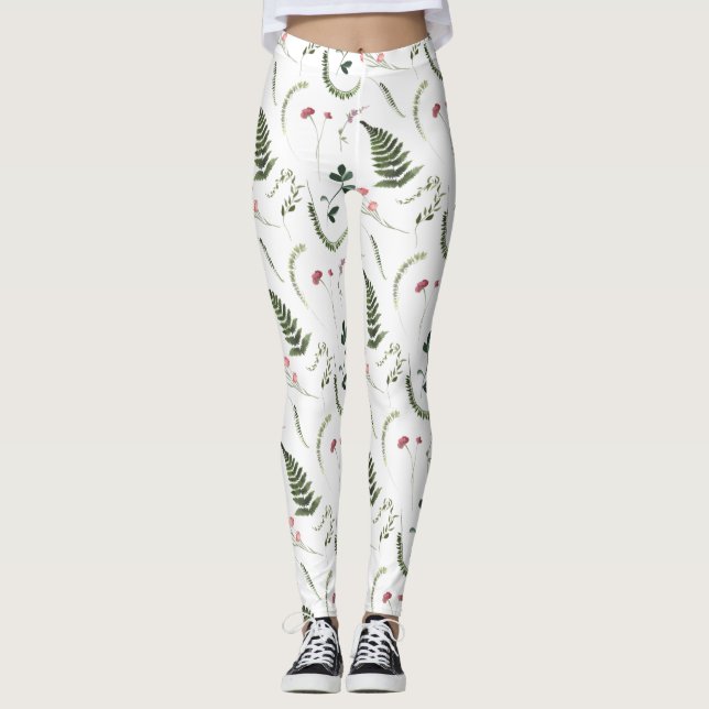 Leggings Women - Floral Pattern (Front)