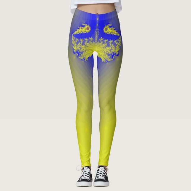 Leggins in yellow breakthrough style leggings (Front)