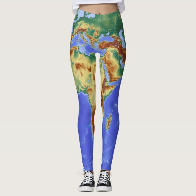 leggins map of the world leggings (Front)