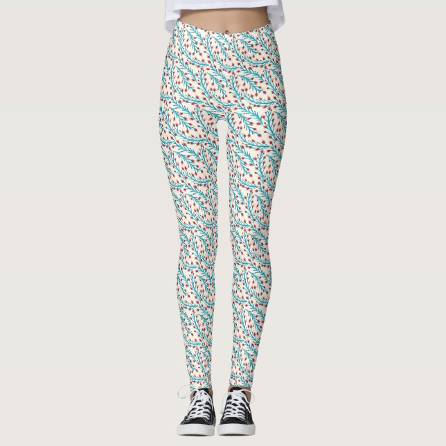 Leggins with little flowers pattern leggings (Front)