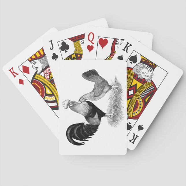 Leghorns Production Brown Chickens Playing Cards (Back)