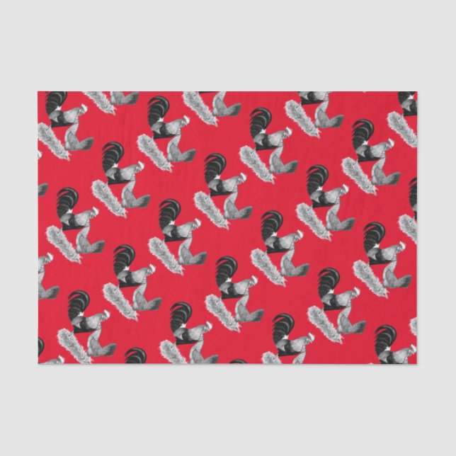 Leghorns Production Brown Chickens Tissue Paper (Front)