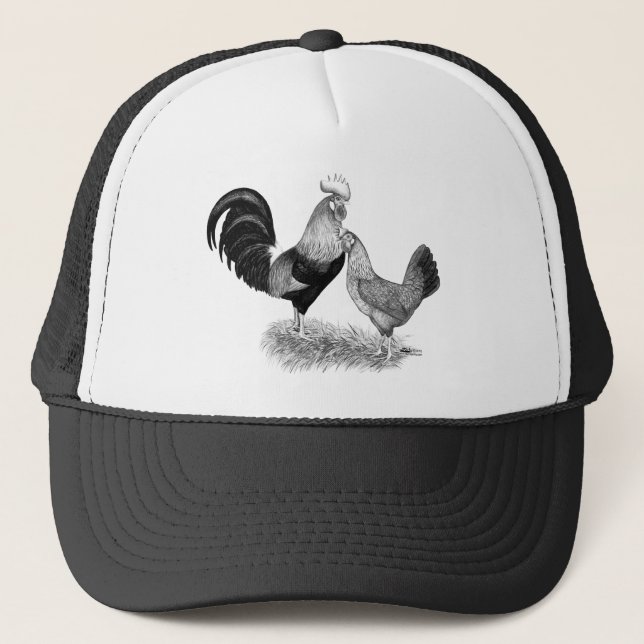 Leghorns Production Brown Chickens Trucker Hat (Front)
