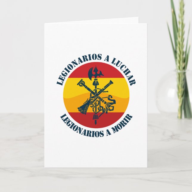 Legionarios a luchar thank you card (Front)