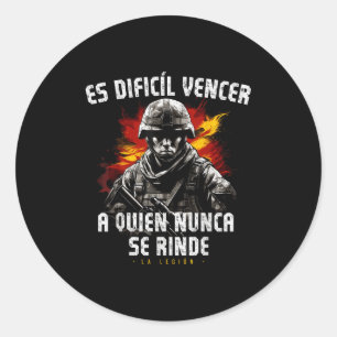 Legionary Motto Spanish Legion Motivational Phrase Classic Round Sticker
