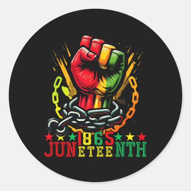 Legitimate Juneteenth 1865  Classic Round Sticker (Front)