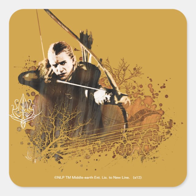 LEGOLAS GREENLEAF™ Shooting Arrow Square Sticker (Front)
