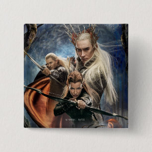 LEGOLAS GREENLEAF™, TAURIEL™, and Thranduil 15 Cm Square Badge