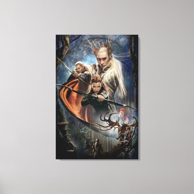 LEGOLAS GREENLEAF™, TAURIEL™, and Thranduil Canvas Print (Front)