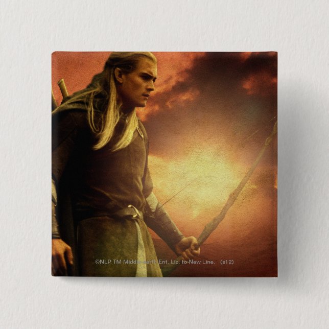 LEGOLAS GREENLEAF™ with Bow 15 Cm Square Badge (Front)
