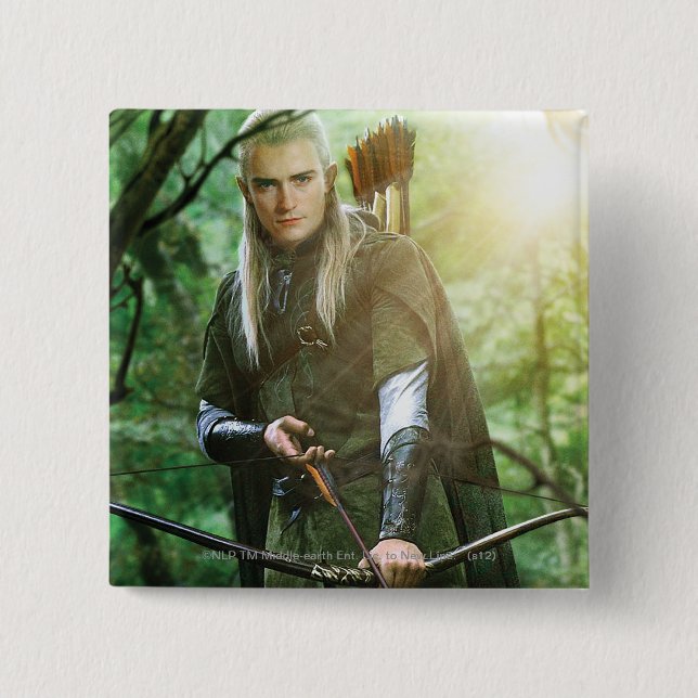 LEGOLAS GREENLEAF™ with bow 15 Cm Square Badge (Front)