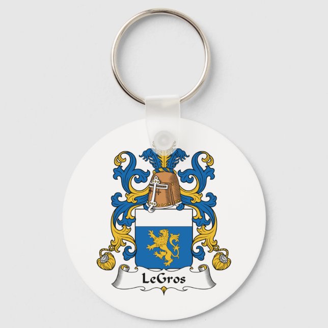 LeGros Family Crest Key Ring (Front)