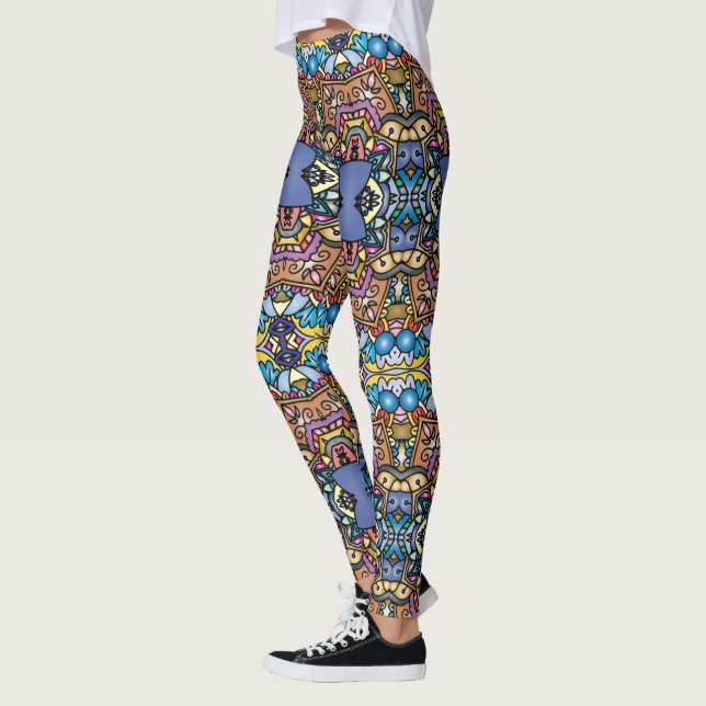 Legs Alive: Uniquely Patterned Leggings Galore! (Left)