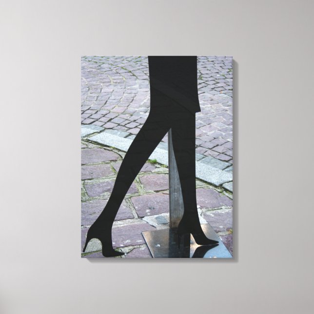 Legs Silhouette at the Corner Canvas Print (Front)