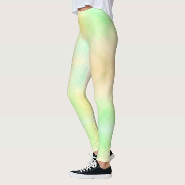 Legs wearing pastel-coloured leggings  (Left)