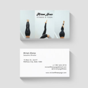 Legs Yoga Poses Fitness & Yoga White Business Card
