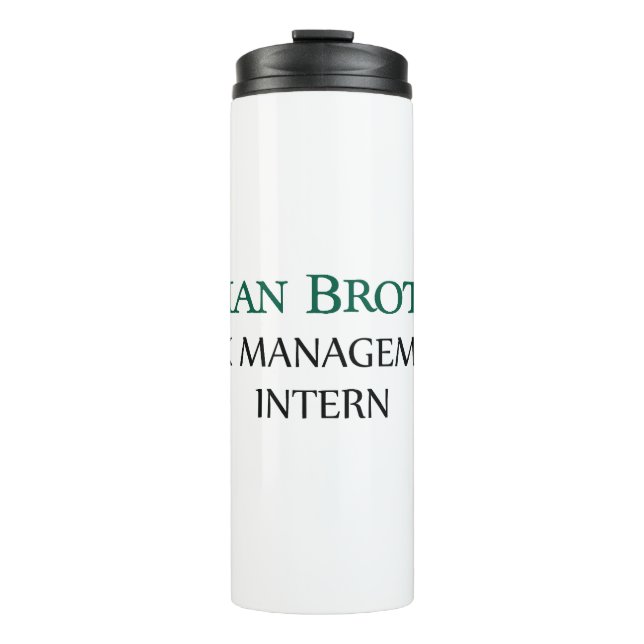 Lehman Brothers Risk Management Intern  Thermal Tumbler (Front)