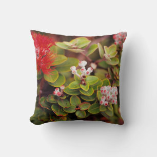Lehua Blossoms In Hawaii Volcanoes Cushion