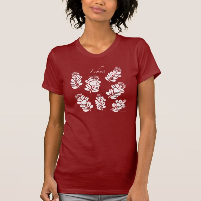 Lehua - white print T-Shirt (Front)