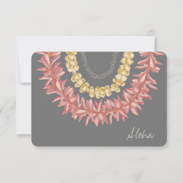 Lei Day - Dove, Custom Aloha Card (Front)