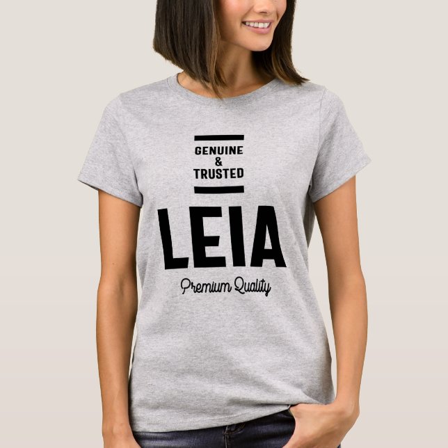 Leia Personalized Name Birthday Gift T-Shirt (Front)