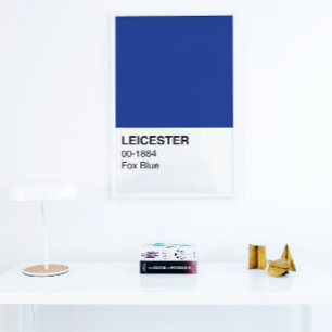 Leicester Fox Blue - Full Width Poster