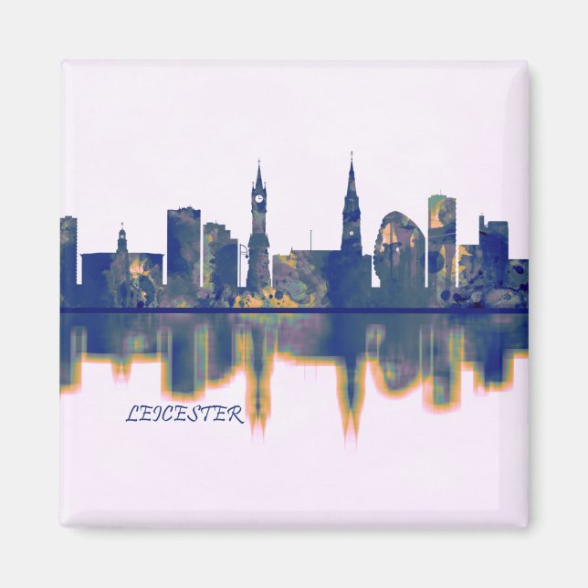 Leicester Skyline Magnet (Front)