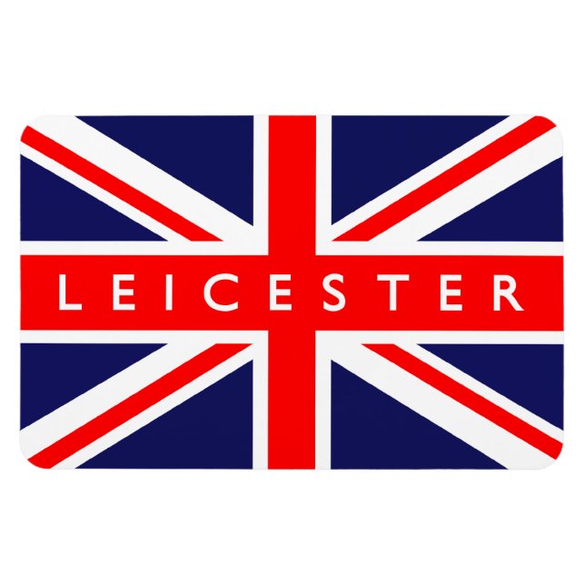 Leicester UK Flag Magnet (Horizontal)