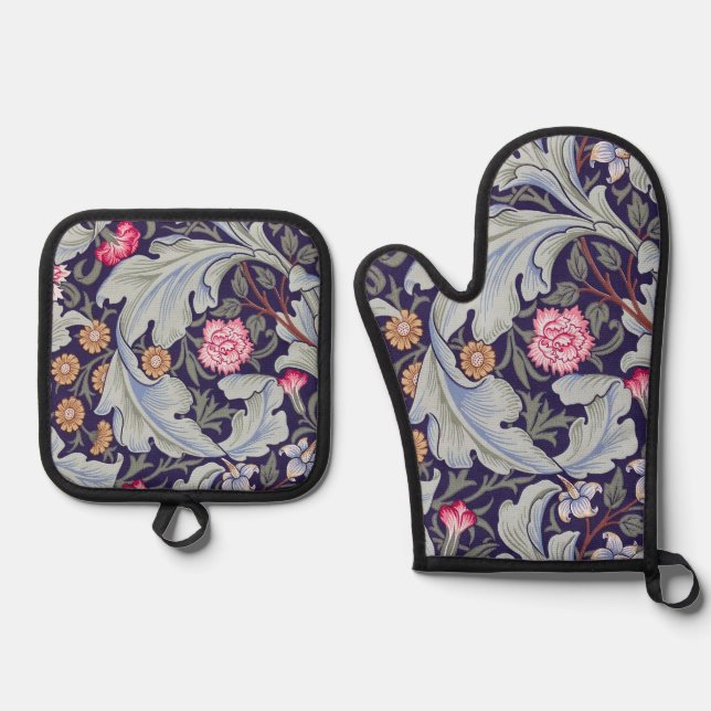 Leicester, William Morris Oven Mitt & Pot Holder Set (Front)