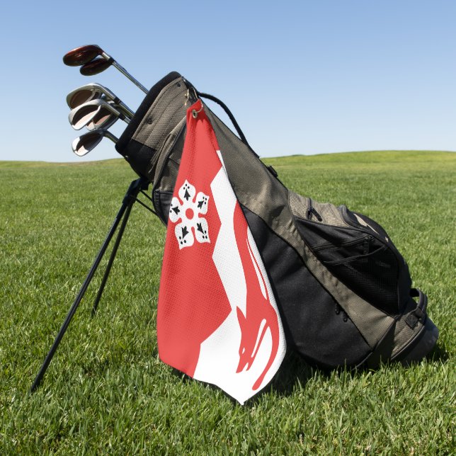 Leicestershire county flag golf towel (Green)
