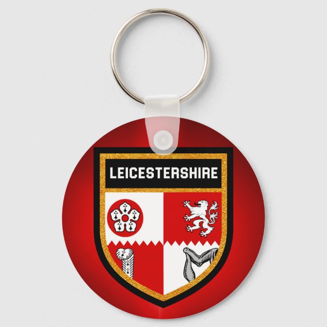 Leicestershire Flag Key Ring (Front)