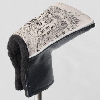 Leiden South Holland Netherlands Pen Ink Drawing Golf Head Cover