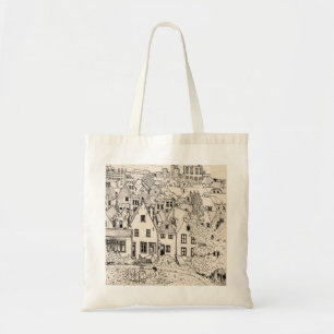 Leiden South Holland Netherlands Pen Ink Drawing Tote Bag
