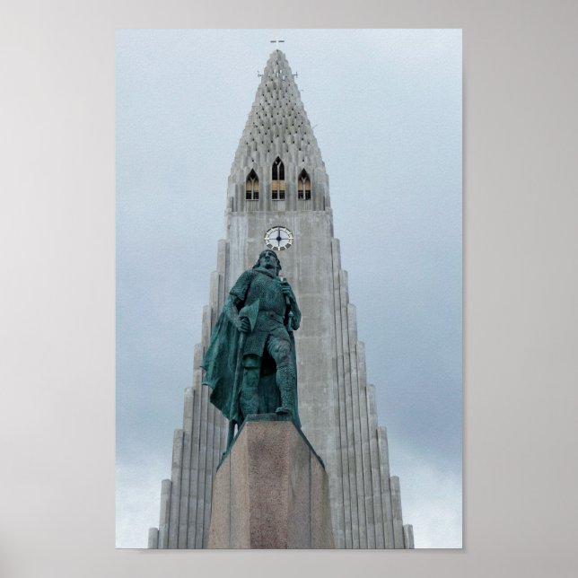Leif Erikson Statue, Iceland Poster (Front)