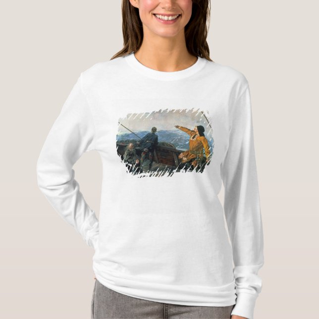 Leif Eriksson  sights land in America, 1893 T-Shirt (Front)