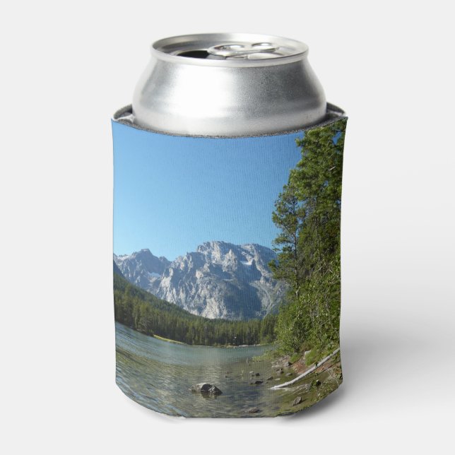 Leigh Lake at Grand Teton National Park Can Cooler (Can Front)