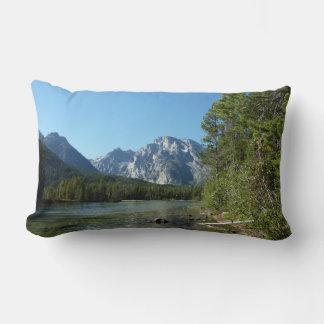 Leigh Lake at Grand Teton National Park Lumbar Cushion