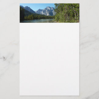 Leigh Lake at Grand Teton National Park Stationery