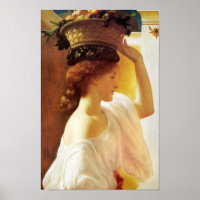 Leighton Girl with a basket fruit CC0673 Cardstock