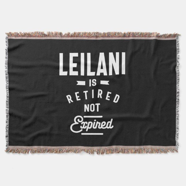 Leilani Personalised Name Birthday Gift Throw Blanket (Front)