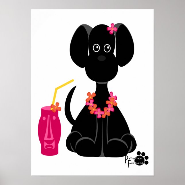 LeiLani the Black Lab Poster (Front)
