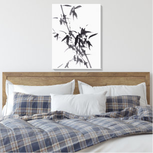 Leinwandkunst mit Chinesischer Bambusmalerei Canvas Print