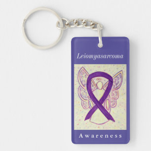 Leiomyasarcoma (LMS) Awareness Ribbon Keychain