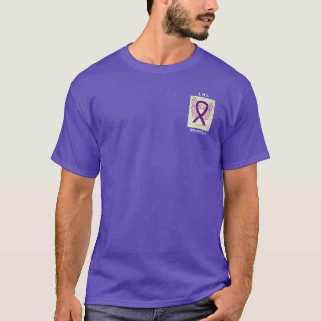Leiomyosarcoma Awareness Ribbon Angel Custom Tee (Front)